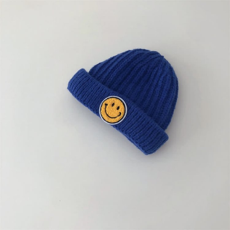 Baby Toddler Smiley Patch Knitted Beanie