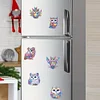 6pcs Acrylic Special Shape Owl Diamond Painting Fridge Magnet