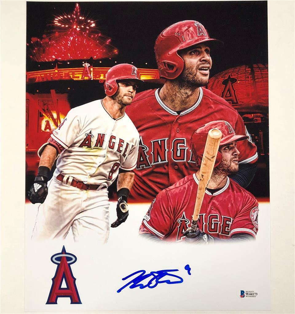 2019 All-Star Tommy La Stella signed Angels 11x14 Photo Poster painting BAS COA Beckett Witness