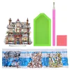 5D DIY Diamond Painting Special Shape Desk Ornament Winter House Decor Kit