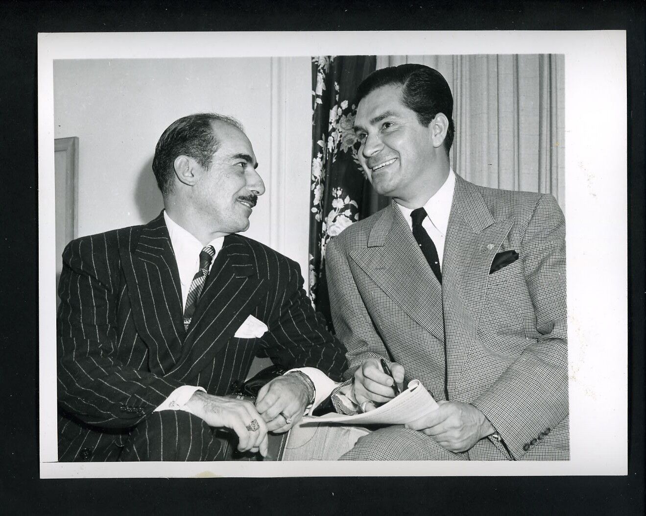 Mexican League Bernardo Pasquel Carlos Baez 1946 Type 1 Press Photo Poster painting Ted Williams