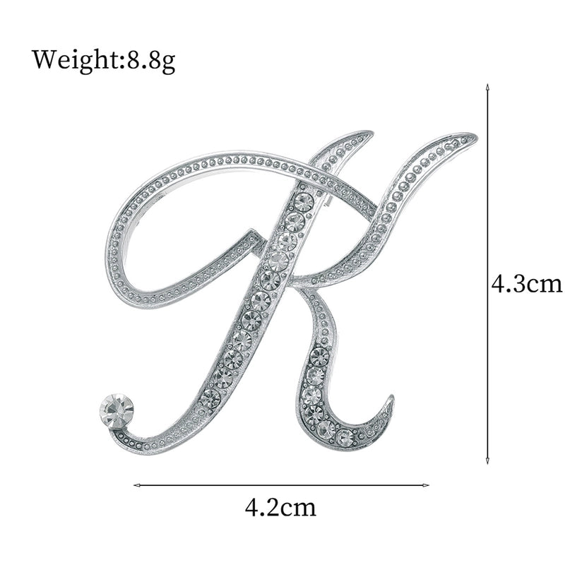 Minimalist Pin Letter Zinc Alloy Plating Inlay Rhinestones Unisex Brooches