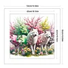 >SALE<Full Embroidery Eco-Cotton Thread 11CT Print Wolves Cross Stitch Kit 50x50cm