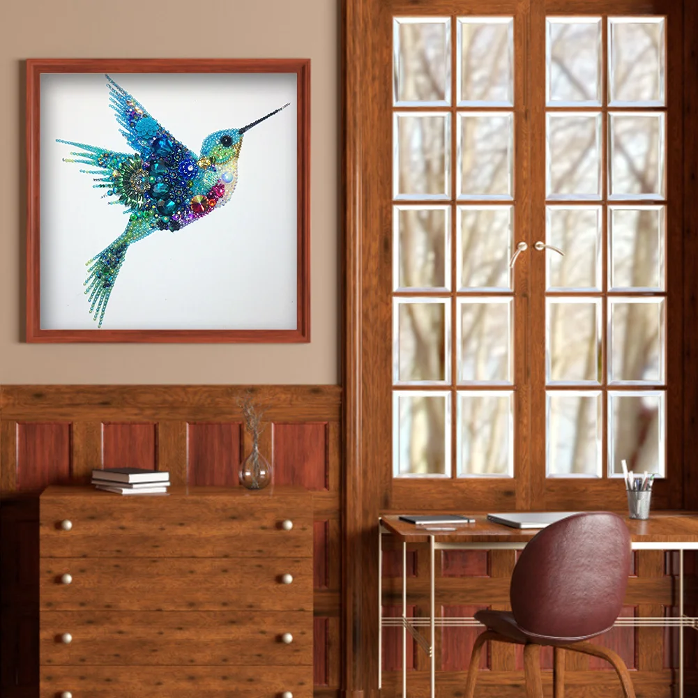 Diamond Painting - Partial Special Shaped Drill - Hummingbird(30*30cm)