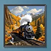 Paysage De Train De Village-Perceuse Ronde Peinture Diamant-30*30CM