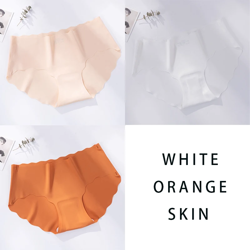 Bayuyun 3PCS/Set Seamless Panties Women Sexy Underwear Ice Silk Underpants Low Waist Female Soft Solid Ultra-thin Briefs
