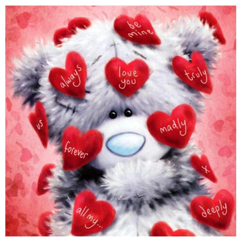 

30*30CM - Heart Bear - Round Drill Diamond Painting, 501 Original