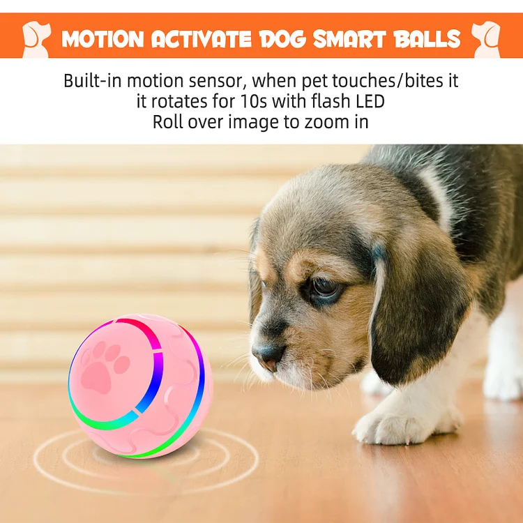 New Upgrade Interactive Dog Ball Toy, Auto Active Rolling Ball for Dogs,  Rechargeable Self Rolling Ball Dog Toy with 2 Modes, Motion Activated  Remote