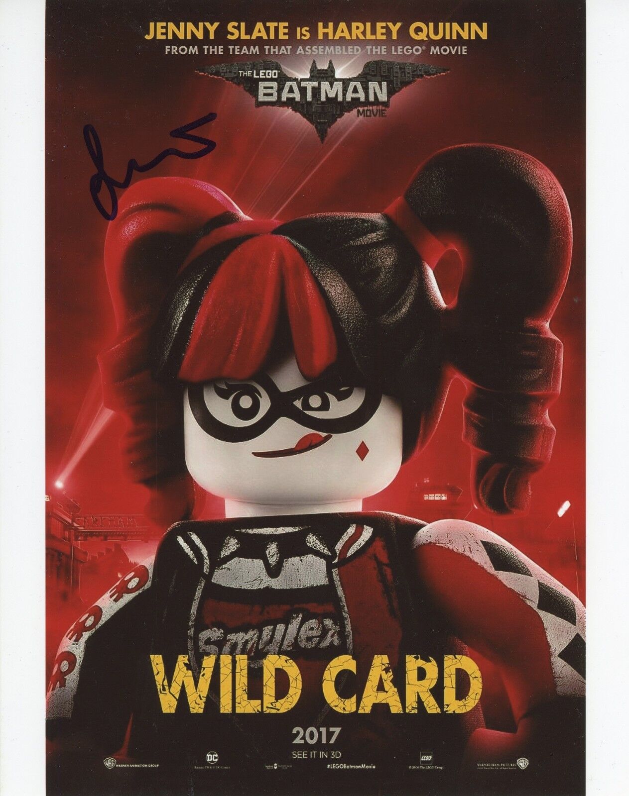 ~~ JENNY SLATE Authentic Hand-Signed ~HARLEY QUINN - LEGO BATMAN ~ 8x10 Photo Poster painting ~~