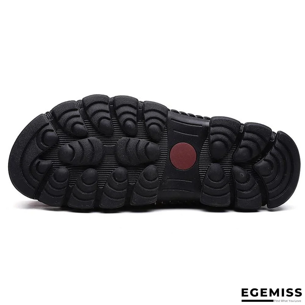 Cow Split Leather Men Boots Comfortable Boots Men Footwear Rubber Ankle Boots Men's Shoes | EGEMISS