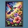 Flowers and Birds Full DIY 5D Round Drill Diamond Art Kits Large Size 40*60cm Diamond Dots Paintings Picture Arts Craft Diamond Crystal Rhinestones Painting Kits for Adults/Beginners Gift Home Decor