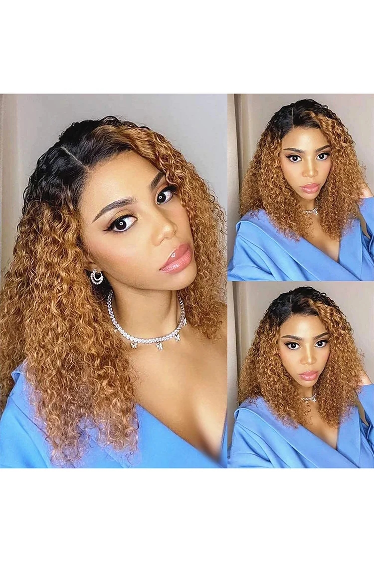 Daily Brown Gradient Curly Rayon Wigs 2024 - Xpluswear