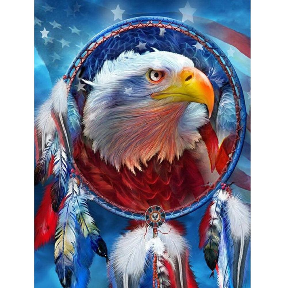 

30*40CM - Square Drill Diamond Painting - American Flag Eagle, 501 Original