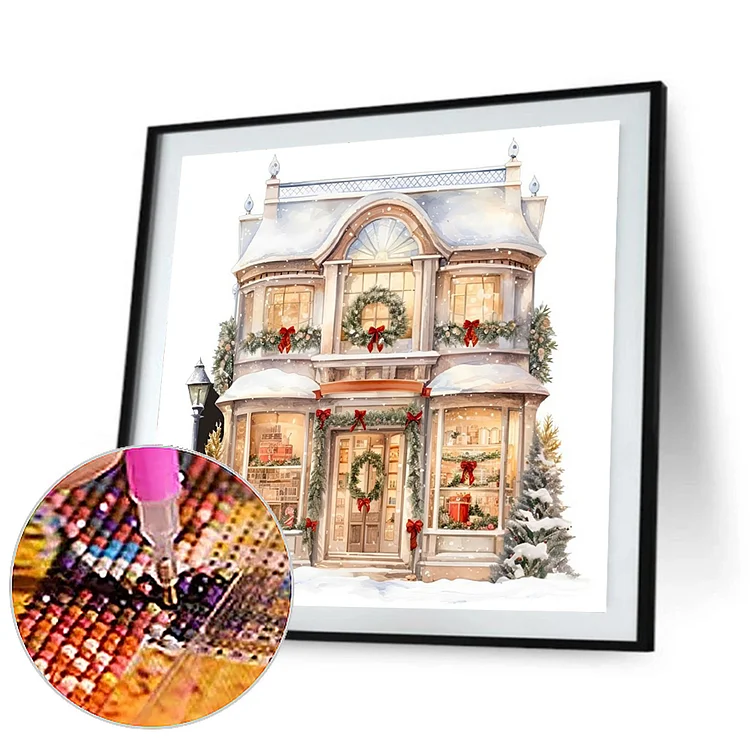 DIY diamond painting art 5D Christmas cartoon candy House Cute