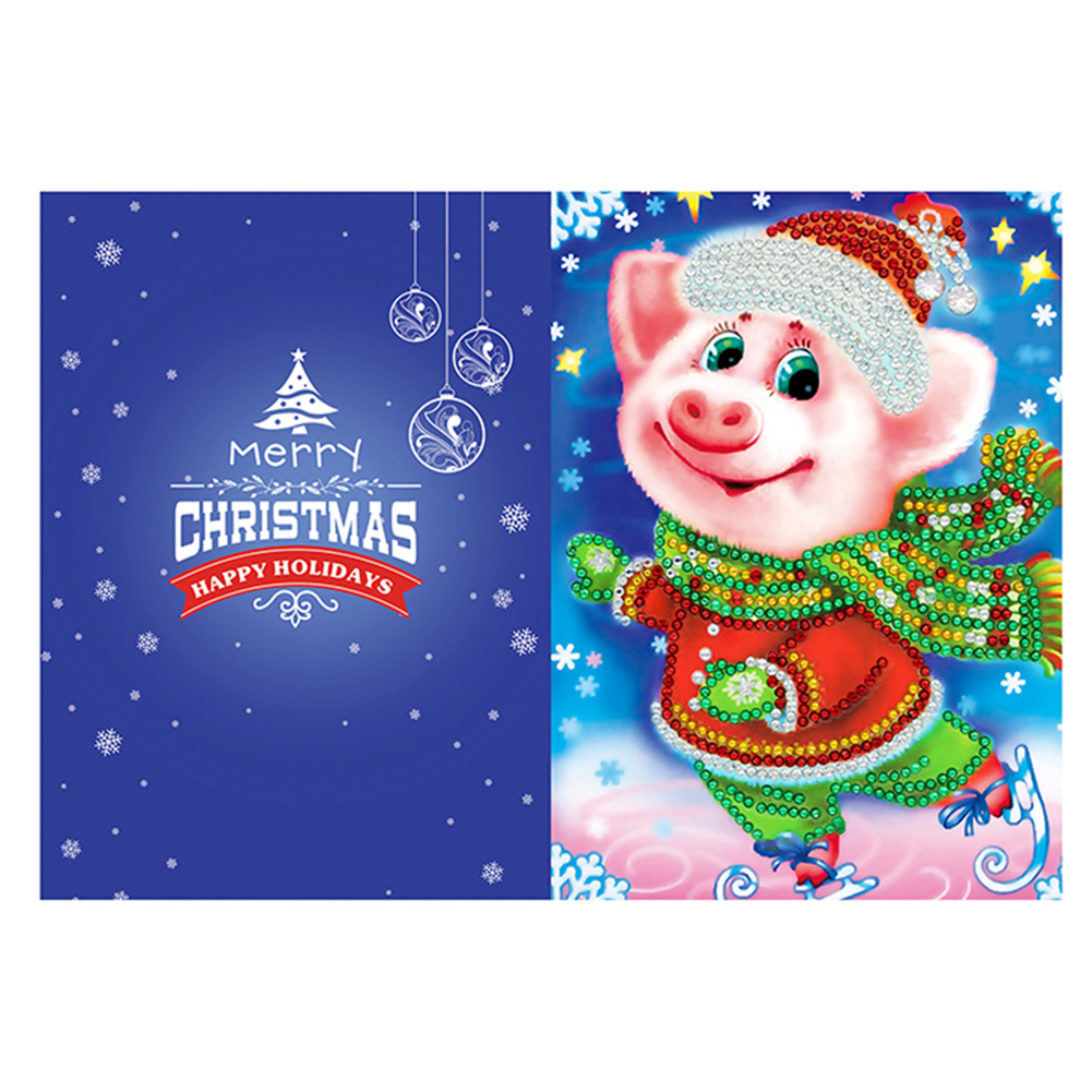 

Piglet Christmas - 5D DIY Craft Greeting Card, 501 Original