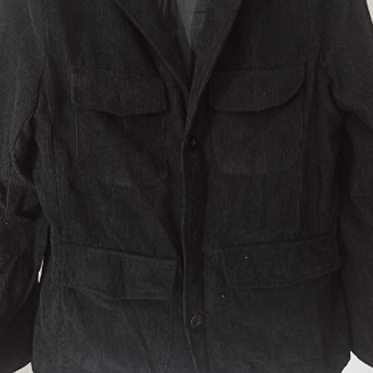 Utbros Men's Retro Casual Corduroy Lapel Fashion Solid Color Jacket