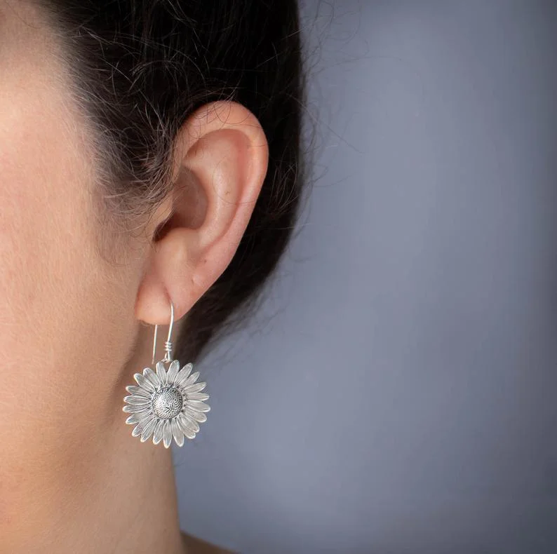 Vintage Sunflower Earrings