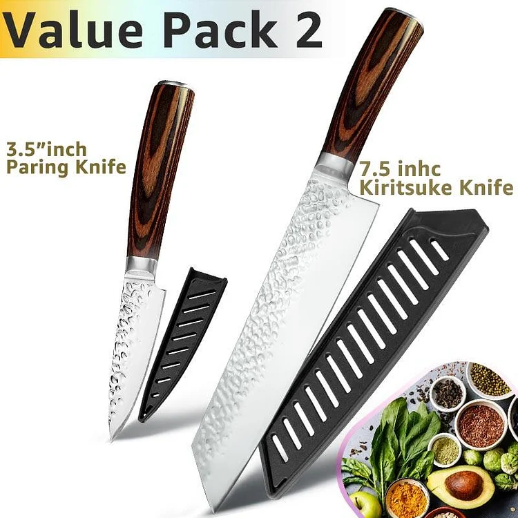 Kitchen Knife Set Chef Knife Santoku Japanese Knives1-6pcs 7CR17 High Carbon Stainless Steel Full Tang Fish Utility Paring Knife