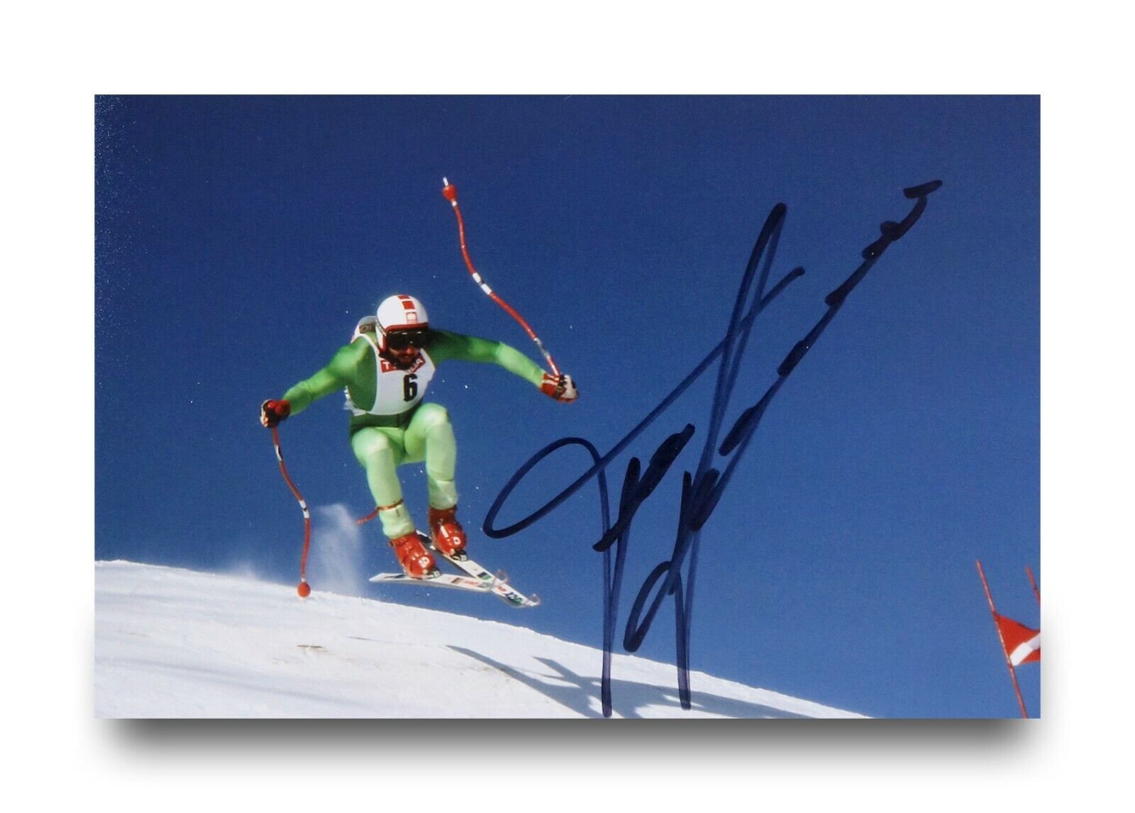 Franz Klammer Hand Signed 6x4 Photo Poster painting Alpine Ski Racer Autograph Memorabilia + COA