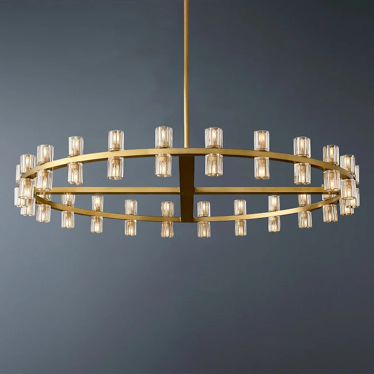 Arcachon Led Round Chandelier 48" Crystal Round Chandelier Vjlight