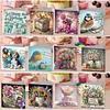 12pcs Diamond Painting Birthday Greeting Card Set with Envelope Daily Wishing Cards for Birthdays Thanksgiving & Special Occasion