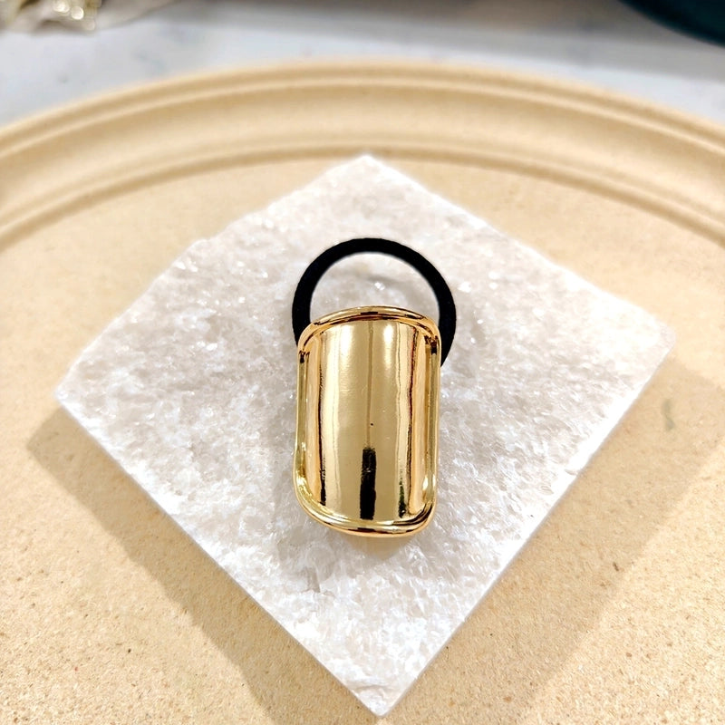 Women’s Casual Minimalist Solid Color Metal Plating Hair Tie