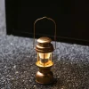 Brass retro lampshade outdoor home camping atmosphere portable kerosene/electricity lamp