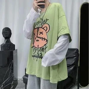 Cool Fashion Korean Streetwear Ladies Autumn Punk Tops Tees Women Printed Long Sleeve T Shirts Casual Hip Hop Clothing