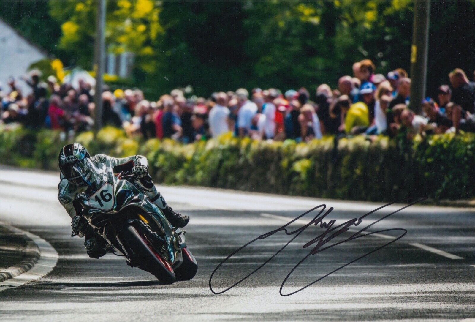 Josh Brookes Hand Signed 12x8 Photo Poster painting Isle of Man TT Autograph Norton TT 2