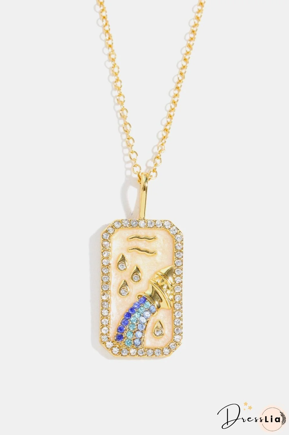 Rhinestone Constellation Pendant Copper Necklace