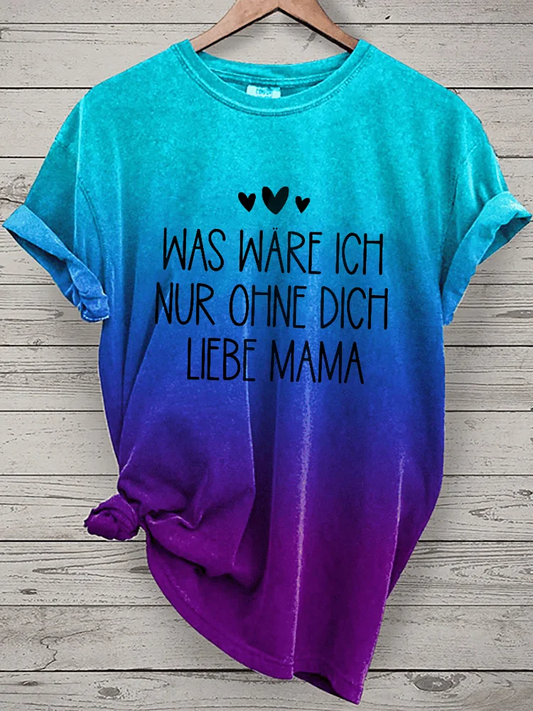 Damen war wäre ich nur ohne dich liebe Mama Muttertag Geschenk Kurzarm T-Shirt