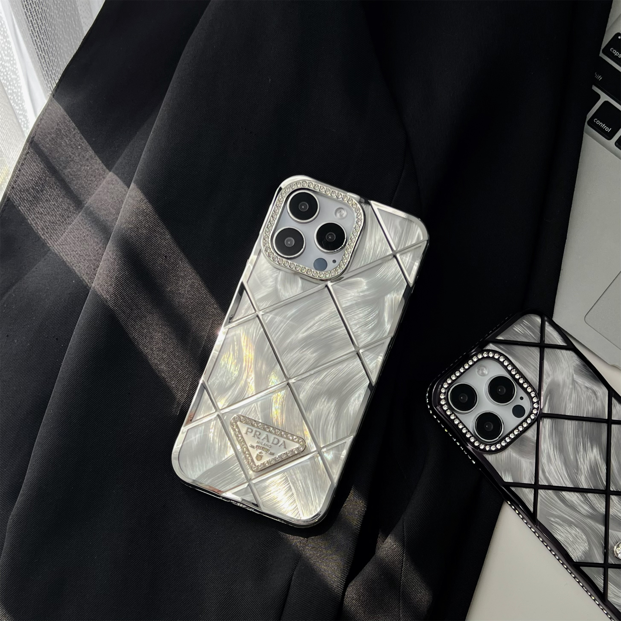Radiant Prada Diamonds Quilted Apple iPhone Case