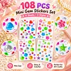 108pcs DIY Self-Adhesive Gem & Rhinestone Stickers Sparkling Jewel Stickers for Crafts & Decorations