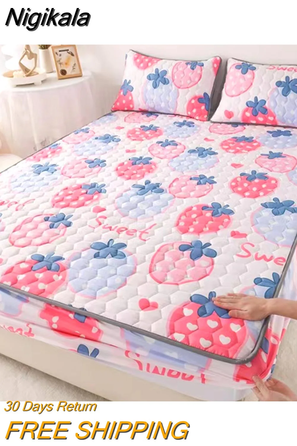 Nigikala Arrival Antimite Soft Sanding Quilted Mattress Cover Twin Queen Allinclusive Quilting