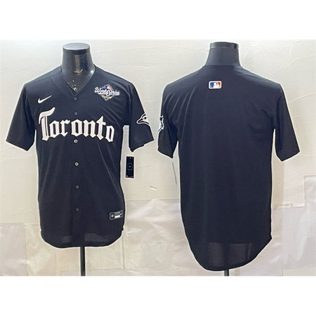 Youth Toronto Blue Jays Black 2025 World Series Gothic North Edition Limited Stitched Baseball Jersey