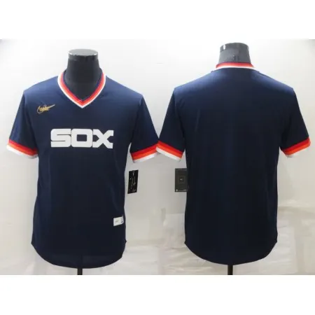 Men's Chicago White Sox Blank Navy Stitched Jersey
