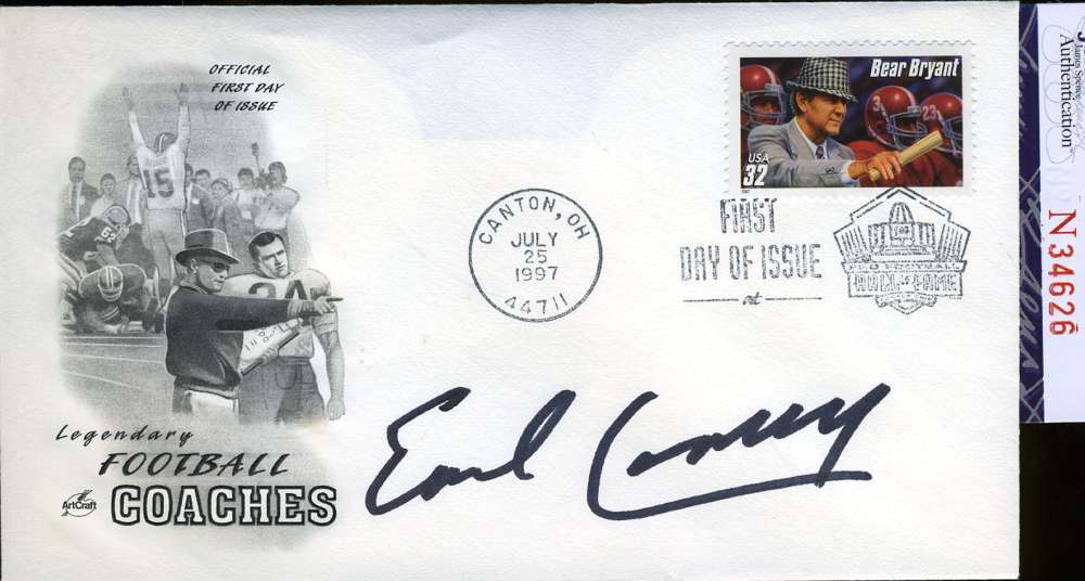 Earl Campbell Certified Jsa Fdc Authenticated Autograph