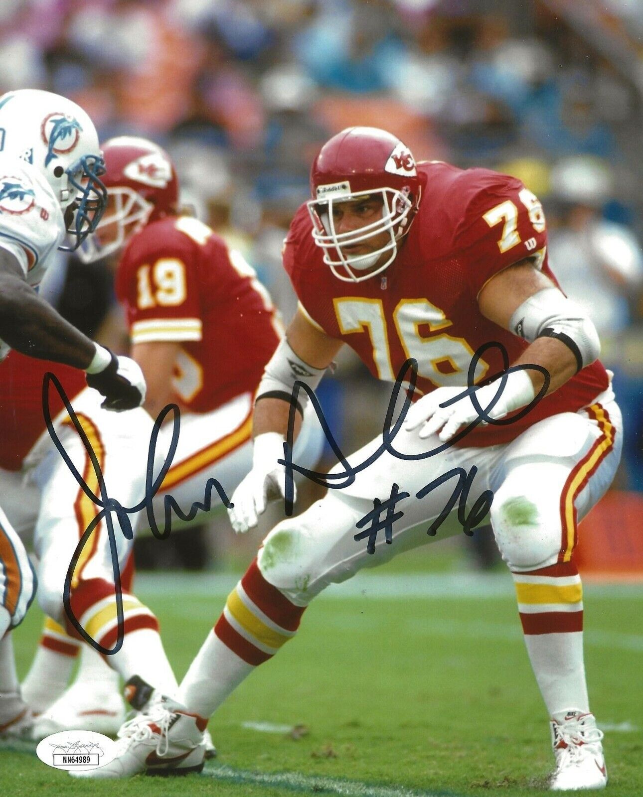 John Alt signed Kansas City Chiefs 8x10 Photo Poster painting autographed JSA