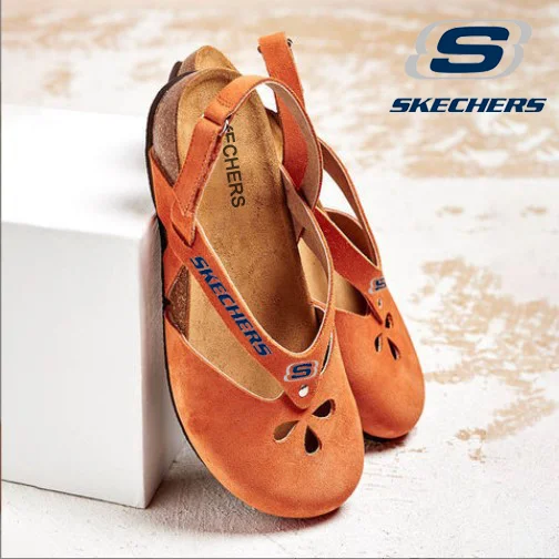 NOWE SKECHERS 2024 DAMSKIE SKÓRZANE SANDAŁY ORTOPEDYCZNE