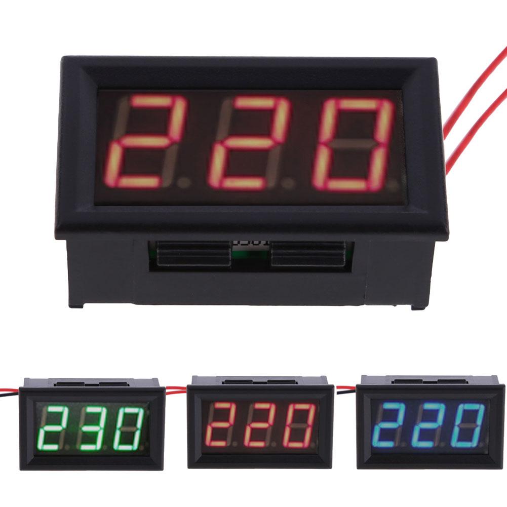 

LED AC 30-500V Digital Voltmeter Home Use Voltage Display w/ 2 Wires, Blue, 501 Original