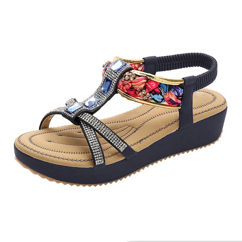Letclo™ 2021 Rhinestone Leisure Ethnic Style Summer Sandals letclo Letclo