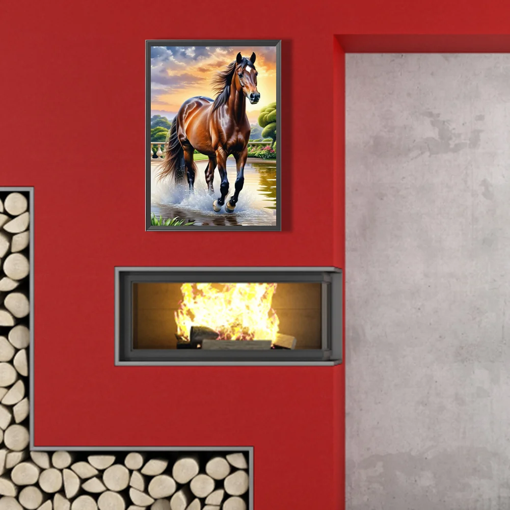 Diamond Painting - Full Round Drill - Horse(Canvas|35*50cm)