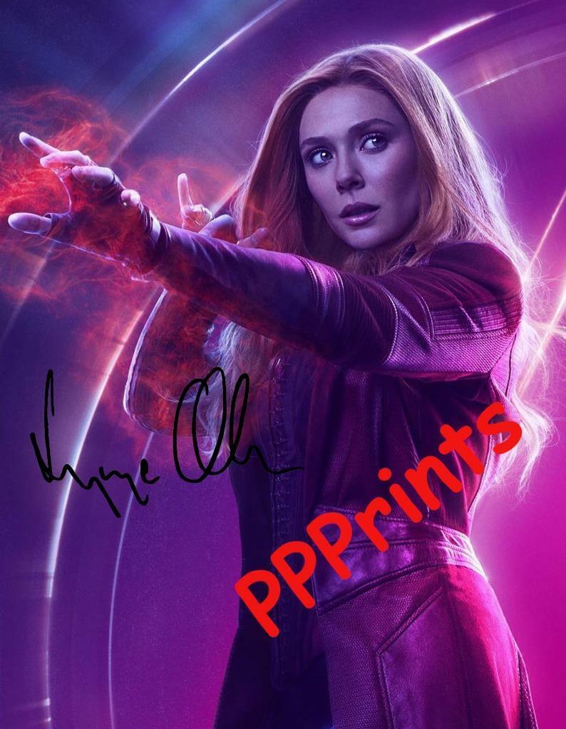 ELIZABETH OLSEN SCARLET WITCH AVENGERS SIGNED AUTOGRAPHED 10X8