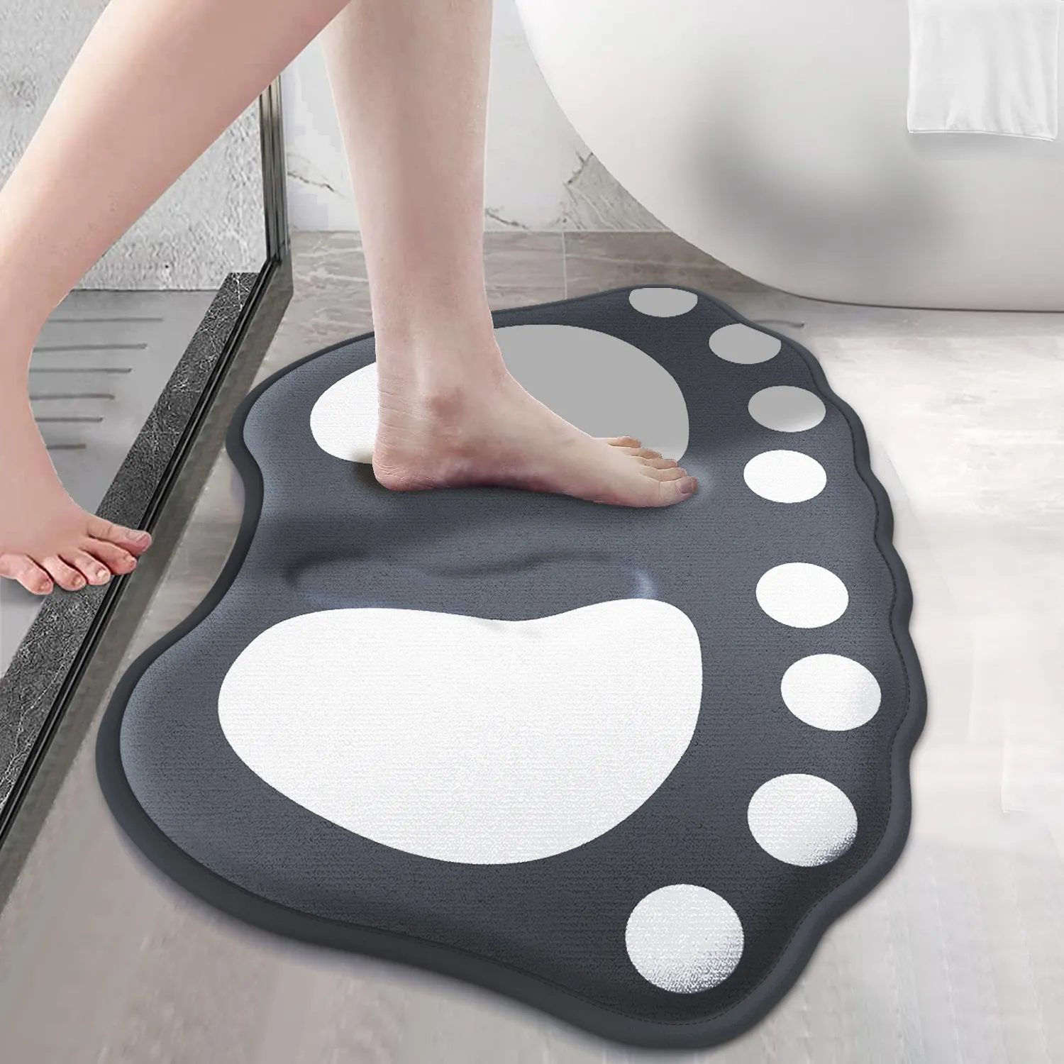 Likron Watches Premium Soft Absorbent Bath Mat Non-Slip Claw-Pattern Bathroom Rug for Comfort Style