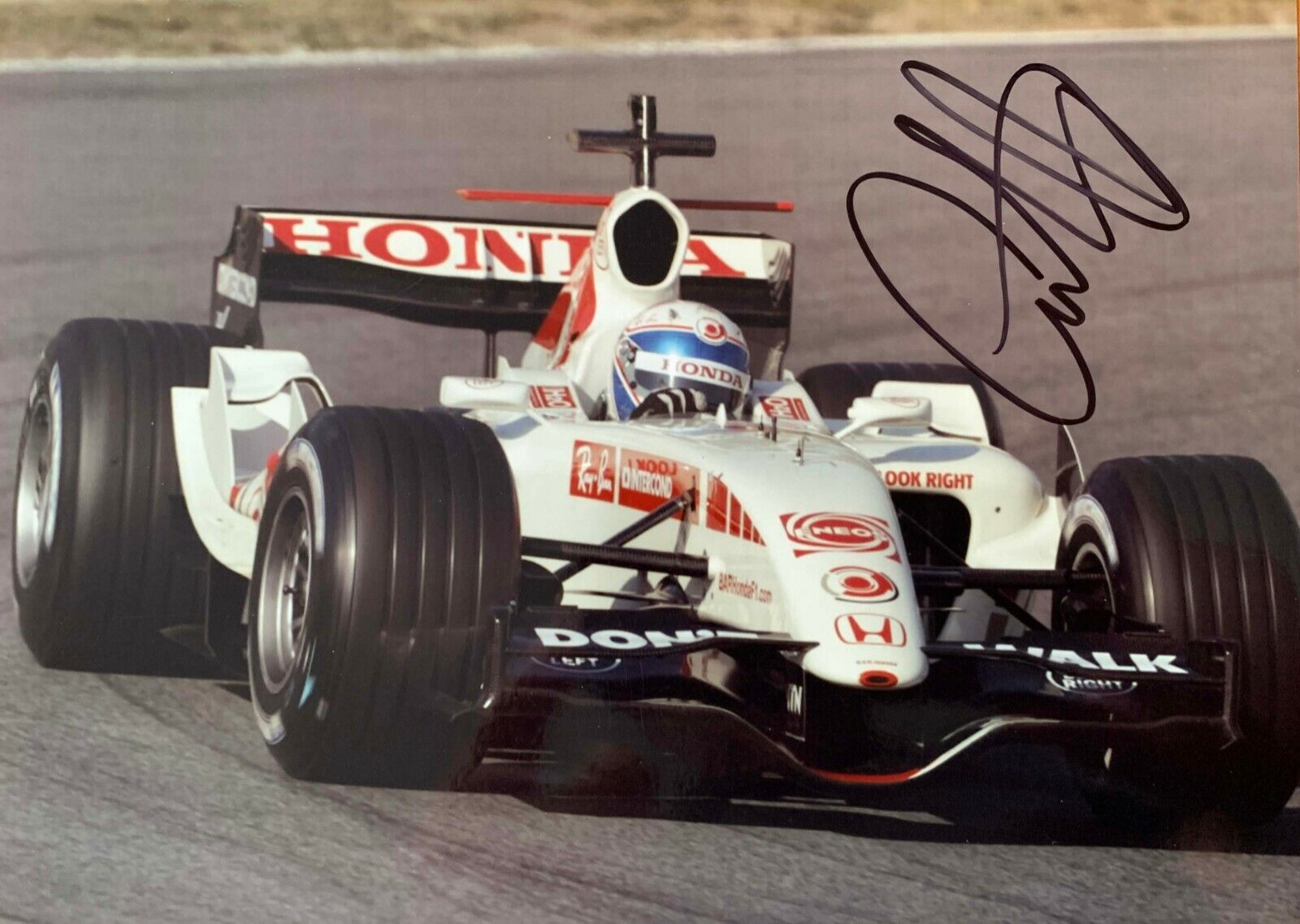 Anthony Davidson Honda RA106 Hand Signed Autograph F1 Brawn Le Mans Aston Martin