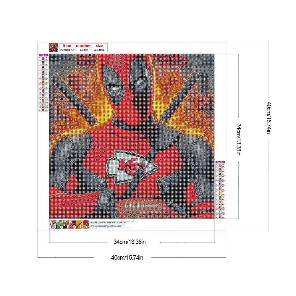 Diamond Painting - Full Round Drill - Kansas City Chiefs(Canvas|40*40cm)