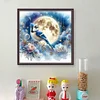 Blue Jay Moon Note-11CT Stamped Cross Stitch 45*45cm