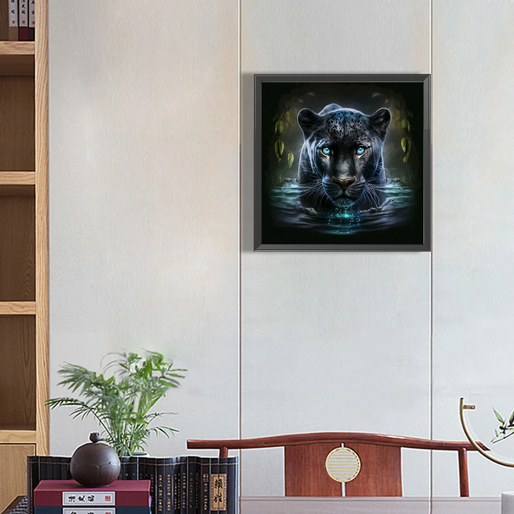 Partial AB Diamond Painting - Full Round Drill - Panther(Canvas|45*45cm)