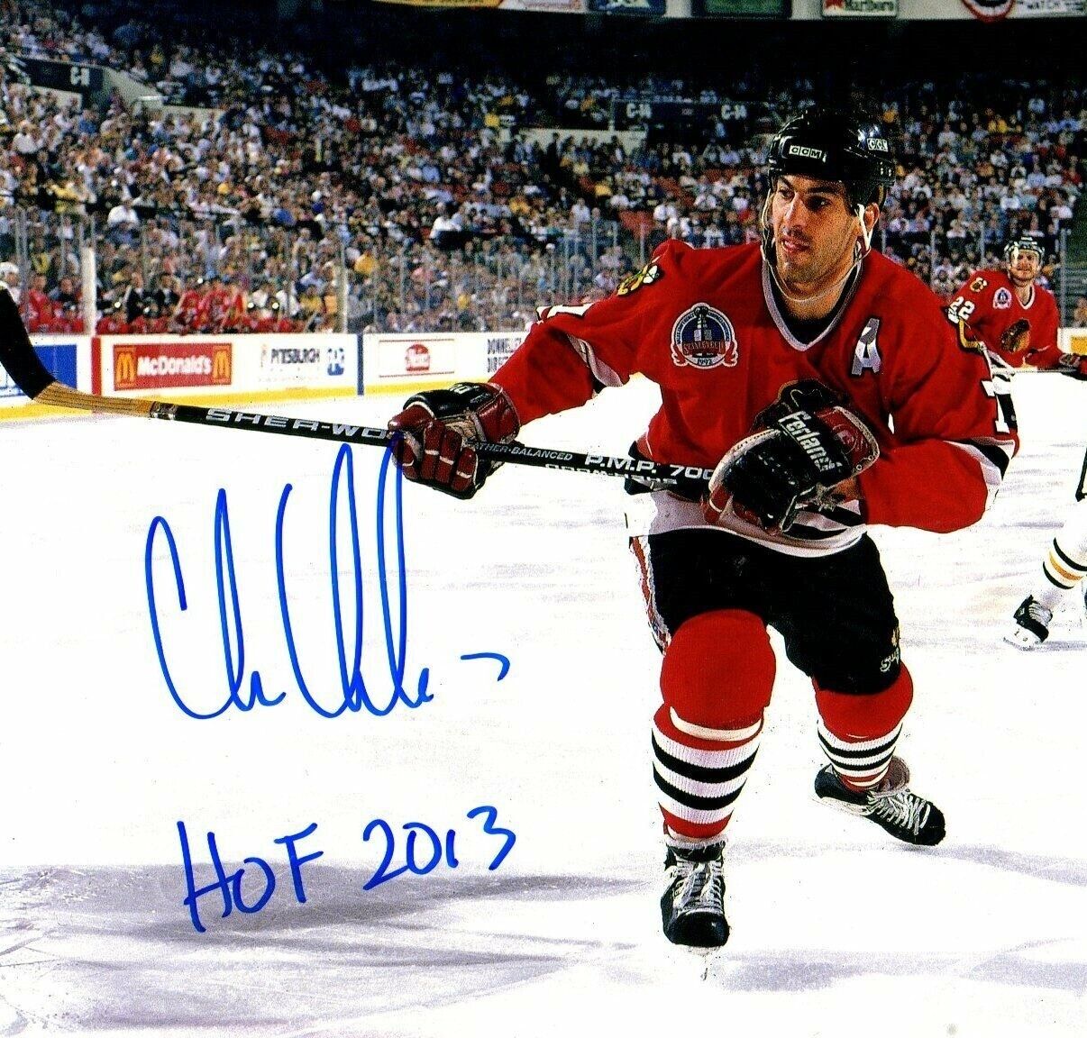 Chris Chelios Autographed Signed 8x10 Photo Poster painting ( Blackhawks HOF ) REPRINT