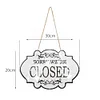 >SALE<Wooden Shop Sign Diamond Painting Hanging Pendant for Home Decor (Closed White)